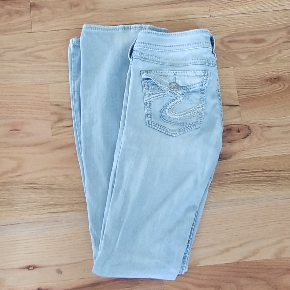 EUC Silver Pioneer Bootcut Jean's 25L